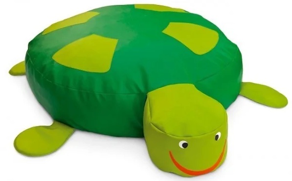 Grand coussin enfant forme tortue